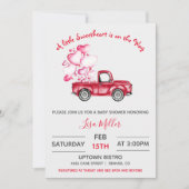 Een klein liefje Red Truck Baby shower Kaart (Voorkant)
