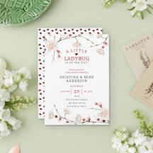 Een klein lieveheersbeestje baby meisje douche