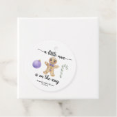 Een klein man is onderweg! Kerstkoekjes Bedankjes Labels (In situ)