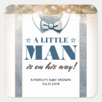 Een klein Man is op weg naar het Baby shower