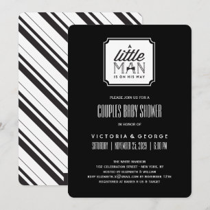 Een Klein Mannetje Is Op Weg Koppel Jongens Babysh Kaart