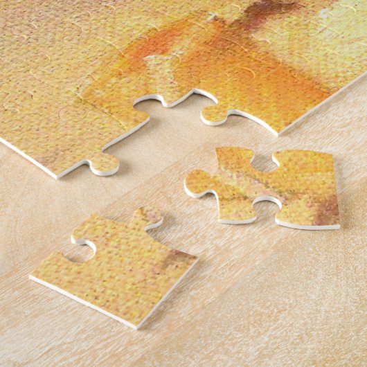 Een klein meisje dat zand speelt legpuzzel (Zijkant)