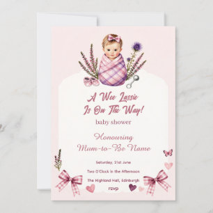 Een klein meisje is op komst Schotse baby meisje s Kaart