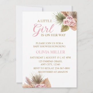 Een Klein Meisje Is Op Weg Boho Baby Shower Kaart