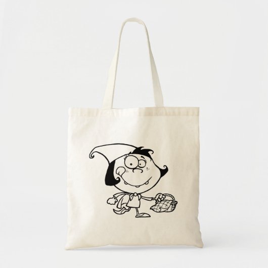 Een klein meisje op een picknick Canvas tas (Voorkant)