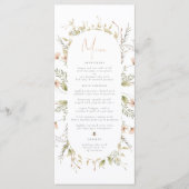 Een klein menu van het Baby shower van Boho Bee Gi (Voorkant)