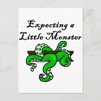 Een klein monster verwachten briefkaart