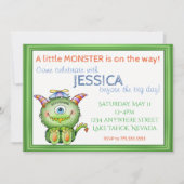 Een klein monsterlijk Baby shower Kaart (Voorkant)