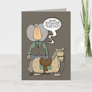 "Een klein paard" Grappige verjaardag Kaart