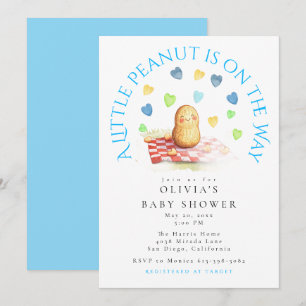Een klein pinda'tje is op komst Baby Shower Kaart