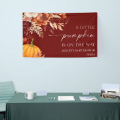 Een Klein Pompje Roestig Burgundy Bloemenkindercad Spandoek (Beurs)