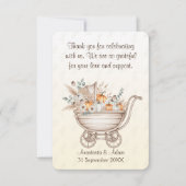 Een klein pompoen Boho Baby shower Bedankkaart (Voorkant)