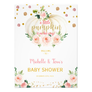 Een klein pompoenBaby shower Foto Afdruk