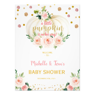 Een klein pompoenBaby shower Foto Afdruk