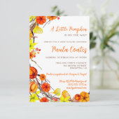 Een klein pompoenherfst Baby shower Kaart (Staand voorkant)