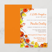 Een klein pompoenherfst Baby shower Kaart (Voorkant / Achterkant)