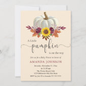 Een Klein Pompoentje Herfst Baby Shower Kaart (Voorkant)