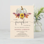 Een Klein Pompoentje Herfst Baby Shower Kaart (Staand voorkant)