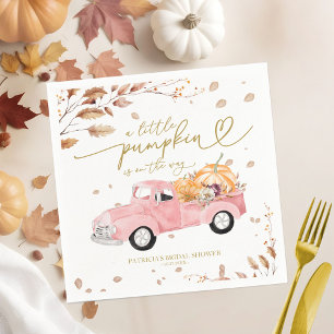 Een Klein Pompoentje Is Op Komst Baby Shower Servet