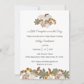 Een klein pompoentje is op komst uitnodiging, baby kaart (Voorkant)