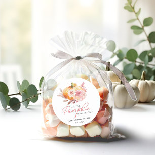 Een Klein Pompoentje Is Op Weg Baby Shower Ronde Sticker