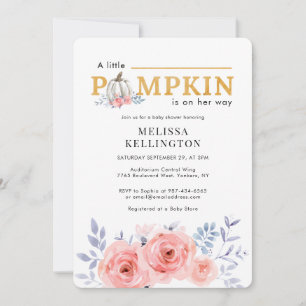Een Klein Pompoentje Op Weg Baby Shower Kaart