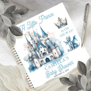 Een klein Prince Boy Baby shower Gastenboek Notitieboek