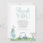 Een klein Putter Blue Golf Baby shower Bedankkaart (Voorkant)