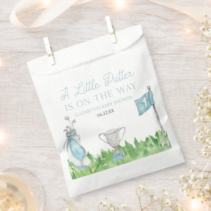 Een klein Putter Blue Golf Baby shower Bedankzakje