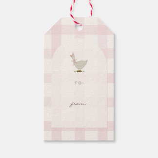 Een Klein Roze Gans Cadeaulabel