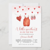 Een klein schatje baby shower feestje kaart (Voorkant)