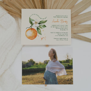 Een klein schatje is onderweg   Foto Baby shower Kaart