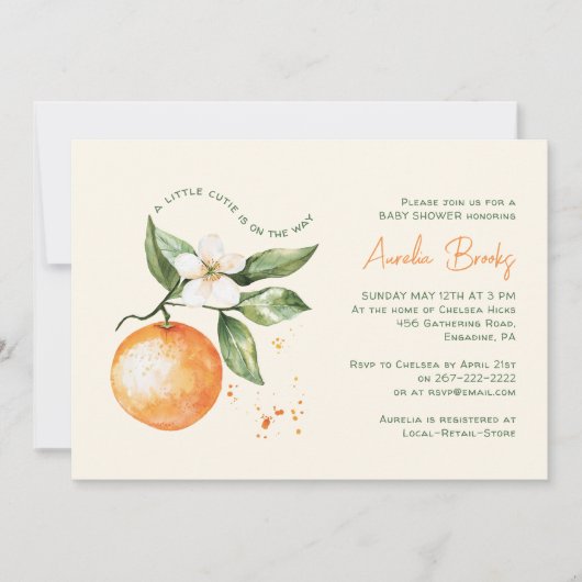 Een klein schatje is onderweg | Foto Baby shower Kaart (Voorkant)