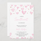 Een klein schatje is op komst Uitnodiging (Voorkant / Achterkant)