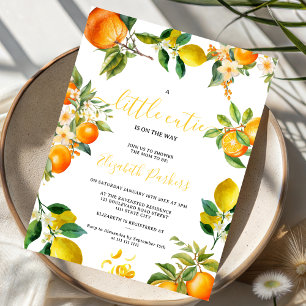 een klein schattig aquarel oranje citrus citroen kaart