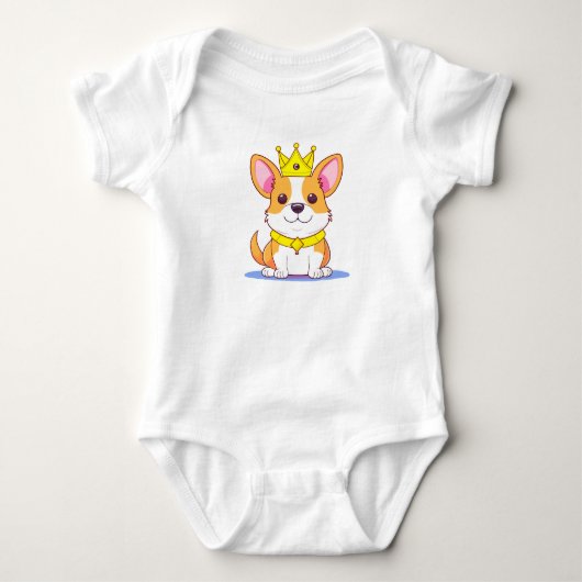 Een klein schattig corgi. romper (Voorkant)