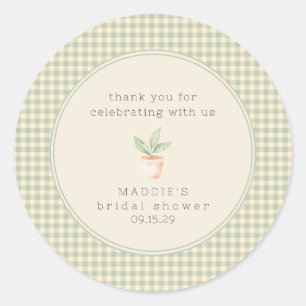 Een Klein Scheutje Is Op Komst Baby Shower Ronde Sticker