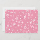 Een klein Snowflake Winter Girl-Baby shower Kaart (Achterkant)