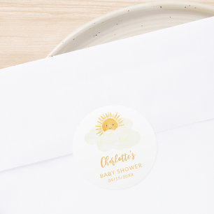 Een Klein Straaltje Zonneschijn Baby Borrel Ronde Sticker
