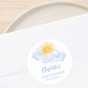 Een Klein Straaltje Zonneschijn Baby Shower Ronde Sticker