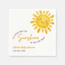 Een klein straaltje zonneschijn baby shower