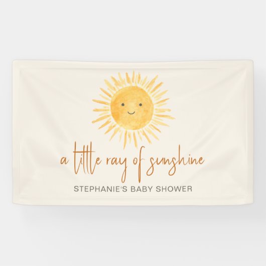 Een klein straaltje zonneschijn Boho Baby shower Spandoek (Horizontaal)