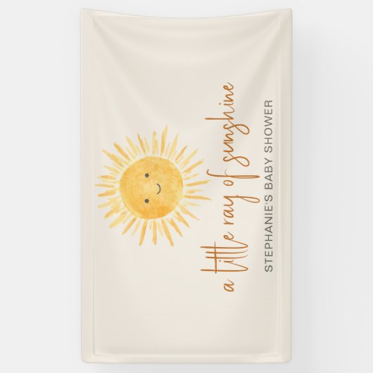 Een klein straaltje zonneschijn Boho Baby shower Spandoek (Verticaal)