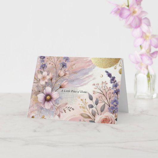 Een klein stukje van thuis kaart (Orchidee)