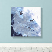 Een klein veld gletsjers omringt Baffin Bay Canvas Afdruk (Insitu (Houten vloer))