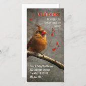 Een klein vogelnieuw adres Aangepaste fotokaarten Aankondiging (Voorkant / Achterkant)