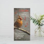 Een klein vogelnieuw adres Aangepaste fotokaarten Aankondiging (Staand voorkant)