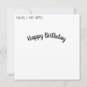 Een klein vogeltje vertelde me dat het je verjaard kaart (Achterkant)