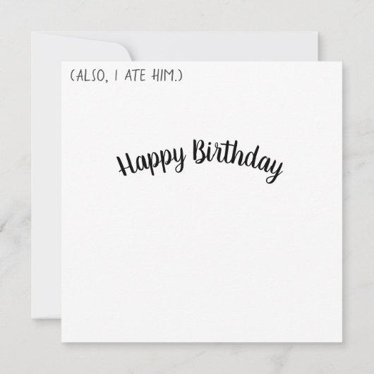 Een klein vogeltje vertelde me dat het je verjaard kaart (Achterkant)