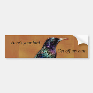 Een klein vogeltje vertelde me een spreeuwvogelfot bumpersticker
